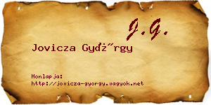 Jovicza György névjegykártya