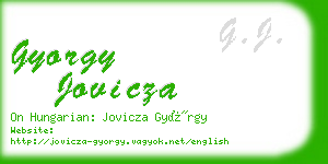 gyorgy jovicza business card